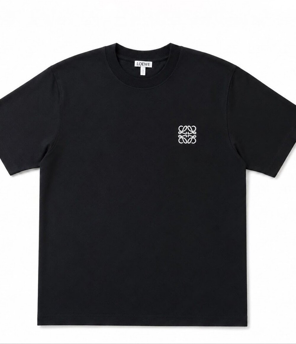 Loewe Regular Fit Black Anagram Logo Short-Sleeve T-Shirt Size S